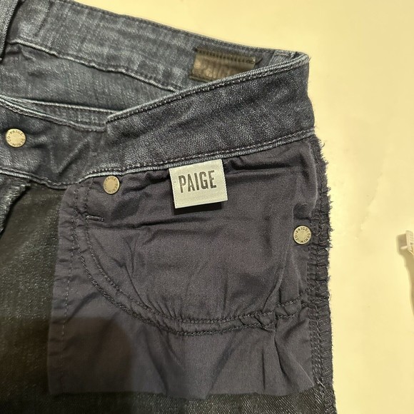 Paige Verdugo Crop Womens Dark Wash Blue Jeans Size 27 - Picture 9 of 10